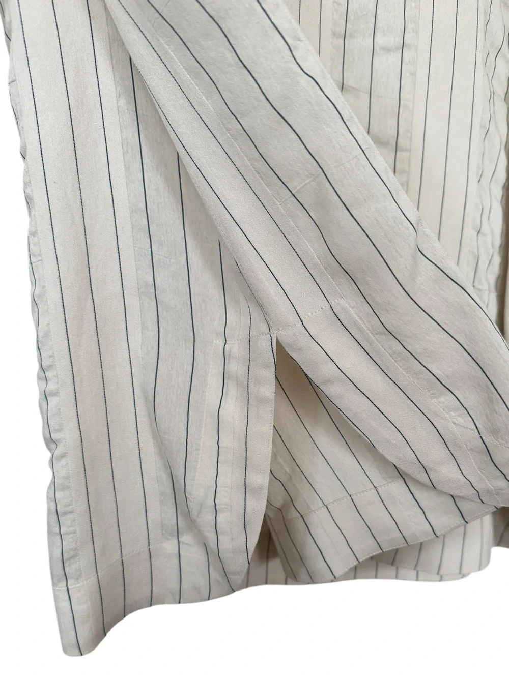 MaxMara Leisure Toledo‎ Pin Striped Silk Blend Tunic Long Sleeve Shirt Medium